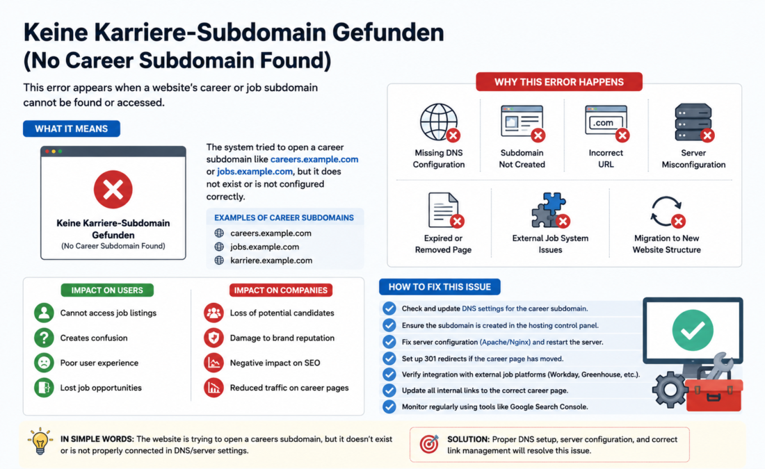 Keine Karriere-Subdomain Gefunden